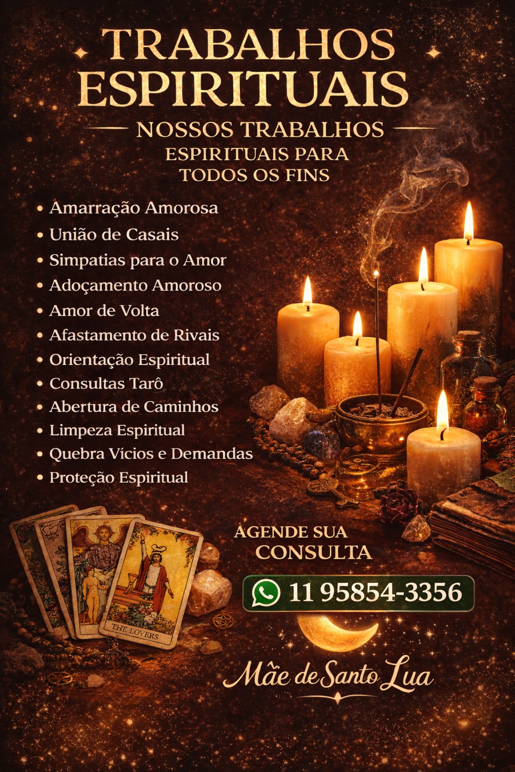 Artes e serviços de Mãe de Santo Lua